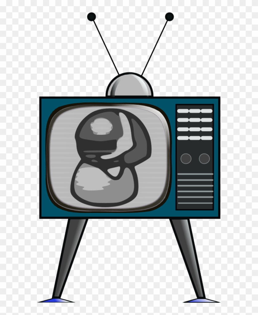 Television Tv Old Antenna Black And White - Television Clipart #4175691