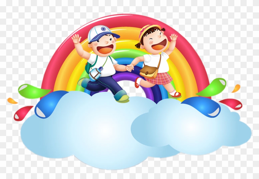 Download Computer File Cartoon Transprent Png Free - Дети Радуга Пнг Clipart #4176082