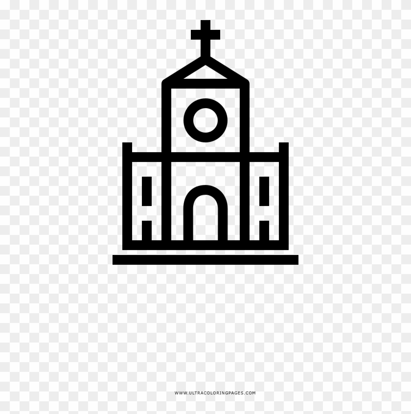 Full Size Of Coloring Page - Church Clipart #4176621