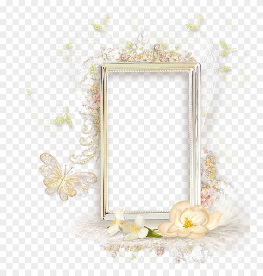 Halloween Frames, Christmas Frames, Printable Frames, - Cream Flowers Frames Clipart #4176691