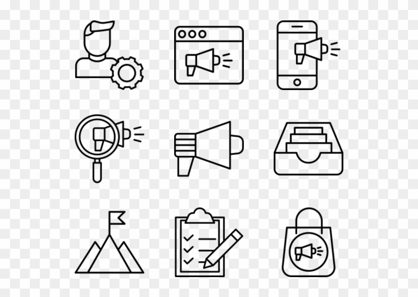 Advertising - Resume Icons Png Clipart