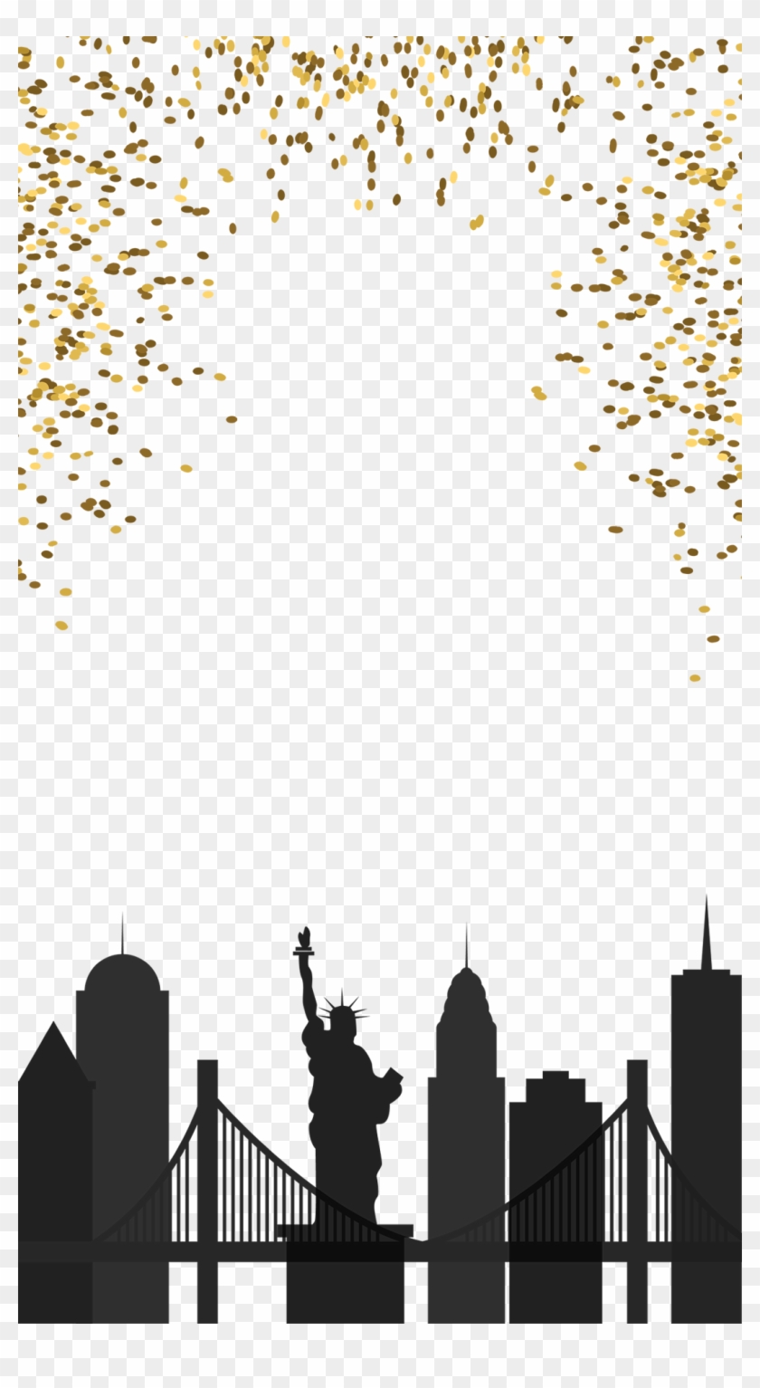 Nyc Silhouette Png - Statue Of Liberty Clipart #4178801