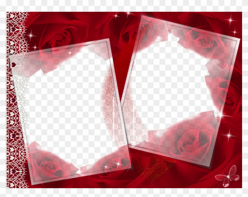 Duble Png Rose Photo Frame - Beautiful Double Photo Frames Clipart