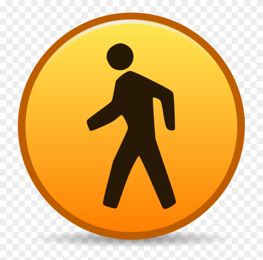 Traffic Sign Pedestrian Crossing Stop Sign - Pedestrian Crosswalk Sign Clipart #4179716