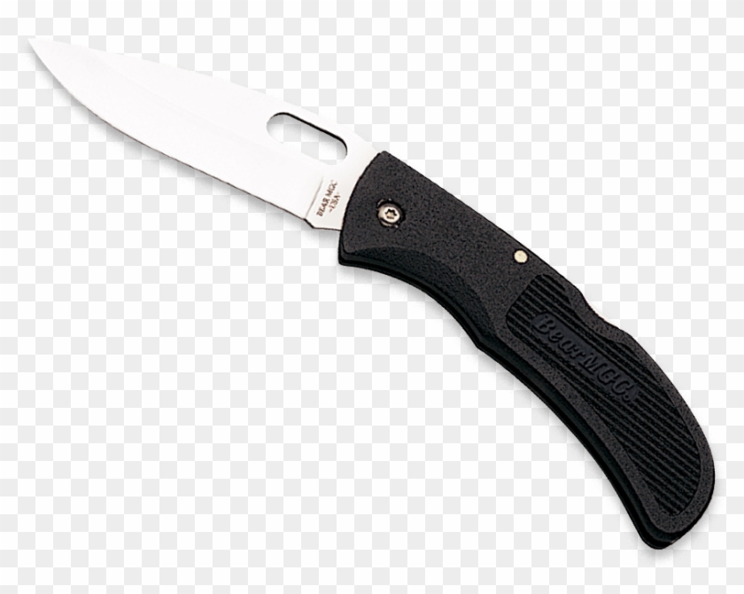 Bear & Son 4 1/2" One Hand Opener With Belt Clip - Utility Knife - Png Download