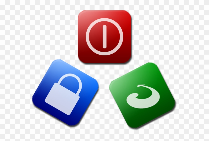 If You Dislike The New Windows Vista Shutdown Menu, - Shutdown Restart Lock Icons Clipart