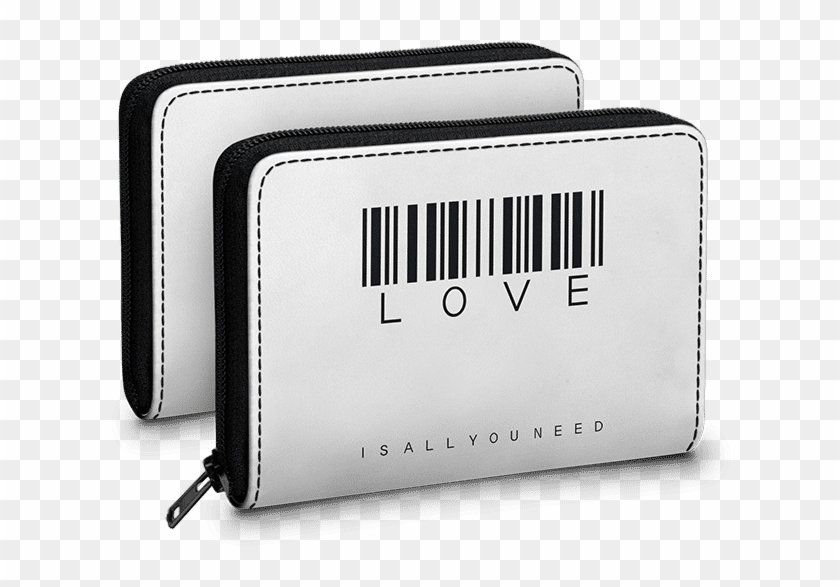 Dailyobjects Barcode Love Need White Zipper Slim Card - Wallet Clipart #4181090