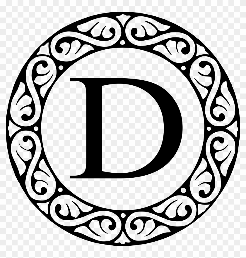 Letter D Monogram - Letter C Monogram Clip - Png Download