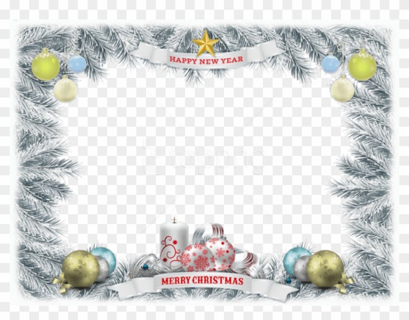 Free Png Christmas White Frame Transparent Background - Happy New Year Photo Frame Png Clipart