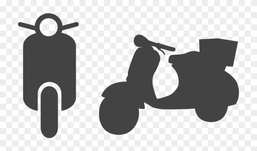 Icon Scooter Bike Symbol Transportation Transport - Simbolo De Entrega Png Clipart #4182930