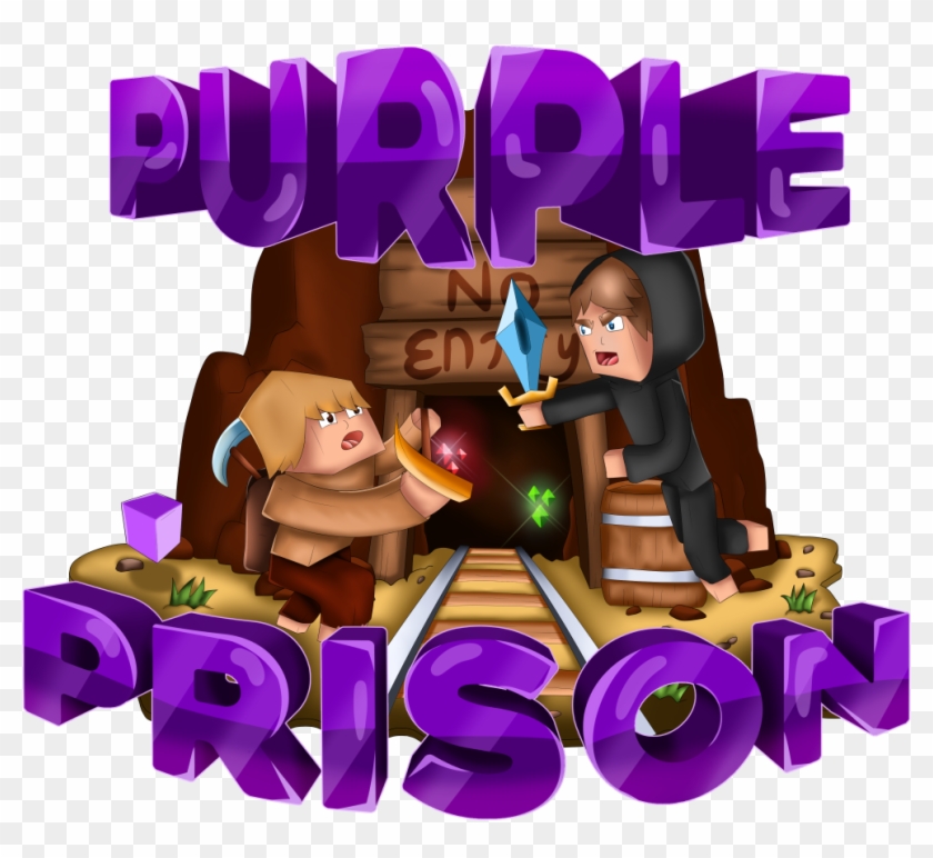 Icon Icon Hover - Minecraft Purple Prison Clipart #4183270