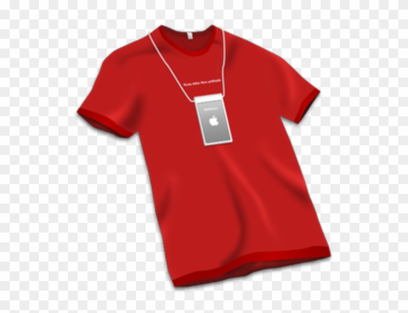 Apple Store Tshirt Red Icon Image - Apple Store T Shirt Red Clipart #4183892