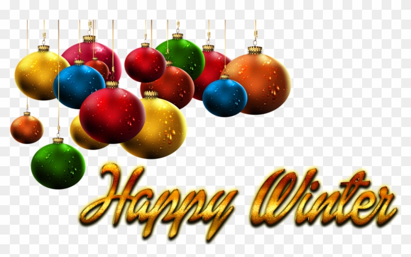Happy Winter Transparent Background - Christmas Ornament Clipart