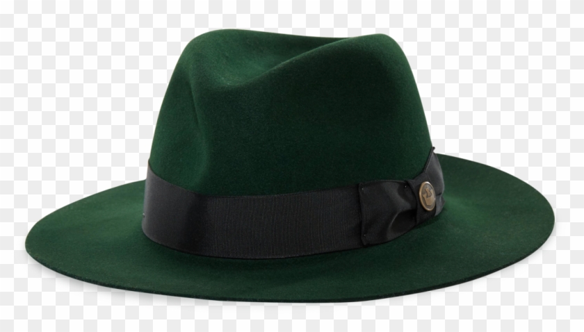 County Line Wide Brim Fedora Hat In Forest Green - Fedora Clipart #4184762