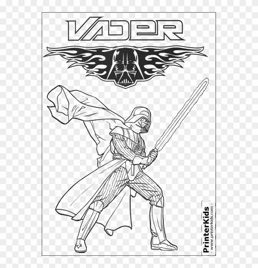 Coloring Page Preview - Star Wars Darth Vader Coloring Pages Clipart #4185420