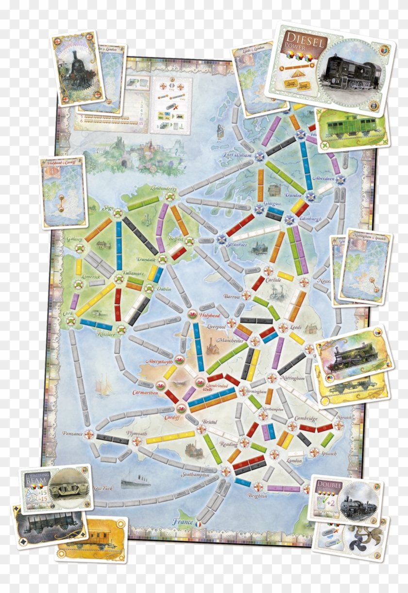 Original1500 X - Ticket To Ride Uk Map Clipart #4185575