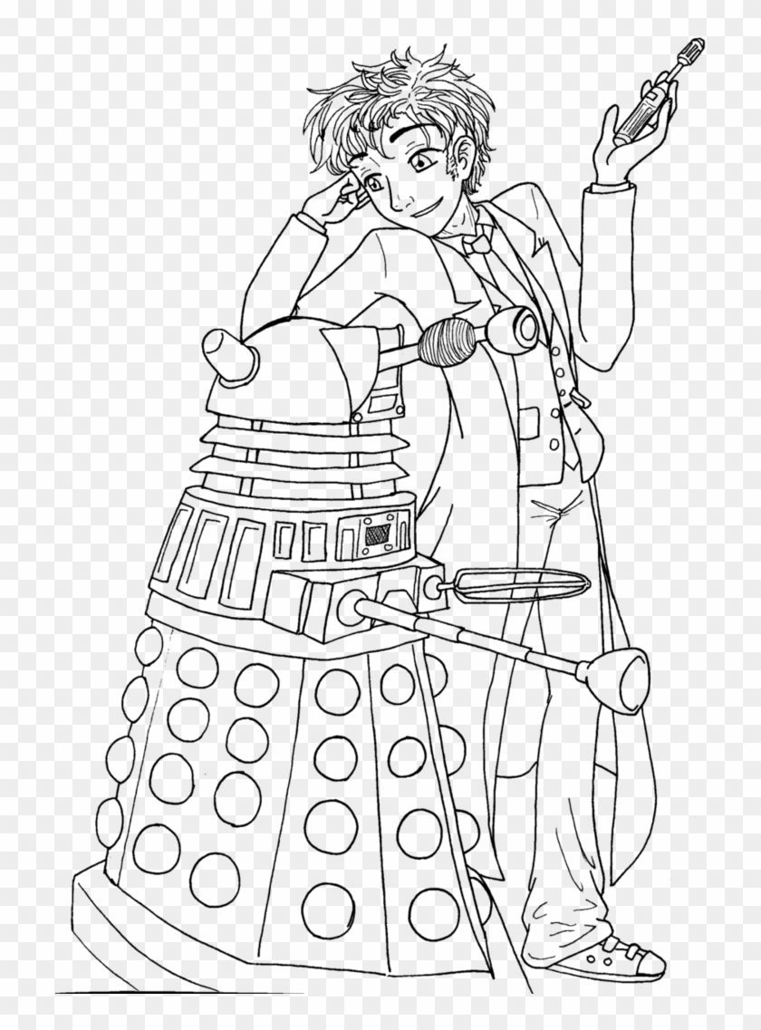 Tardis Line Drawing - Doctor Who Coloring Pages Tardis Clipart #4185743
