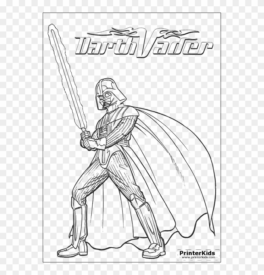 Star Wars Mighty Darth Vader Coloring Page Preview - Darth Vader Coloring Page Clipart