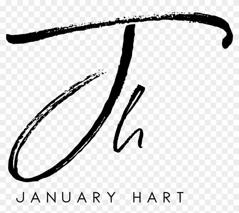 January Hart - Calligraphy Clipart