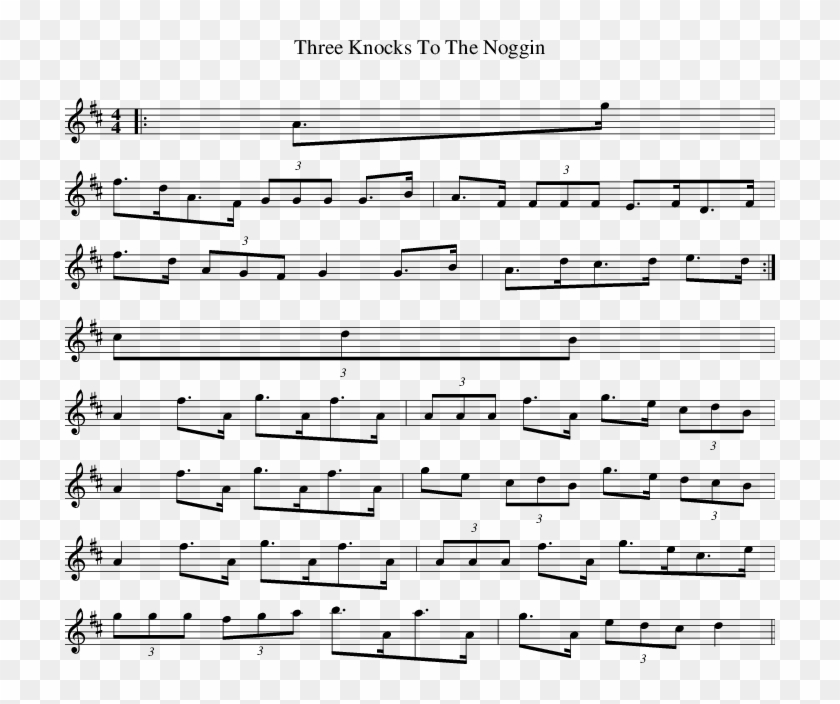 Listen To Three Knocks To The Noggin - Tarantella Traditional Score Clipart #4190615