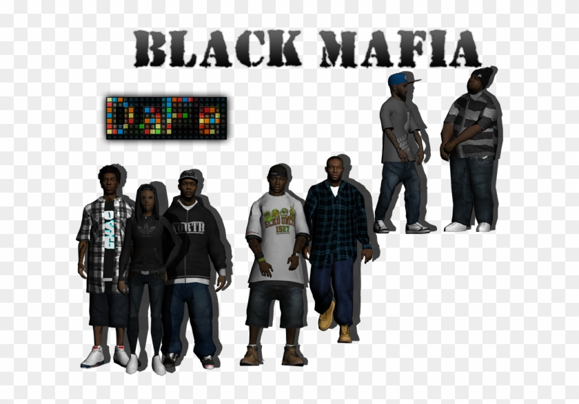 New Character Black Mafia For Gta San Andreas - Gta Sa Black Mafia Skin Clipart