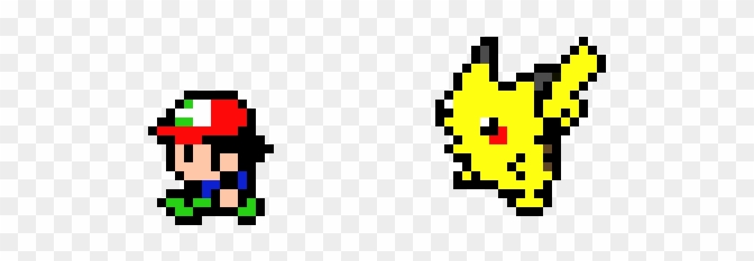 Pikachu And Ash - 8 Bit Ash And Pikachu Clipart #4193258
