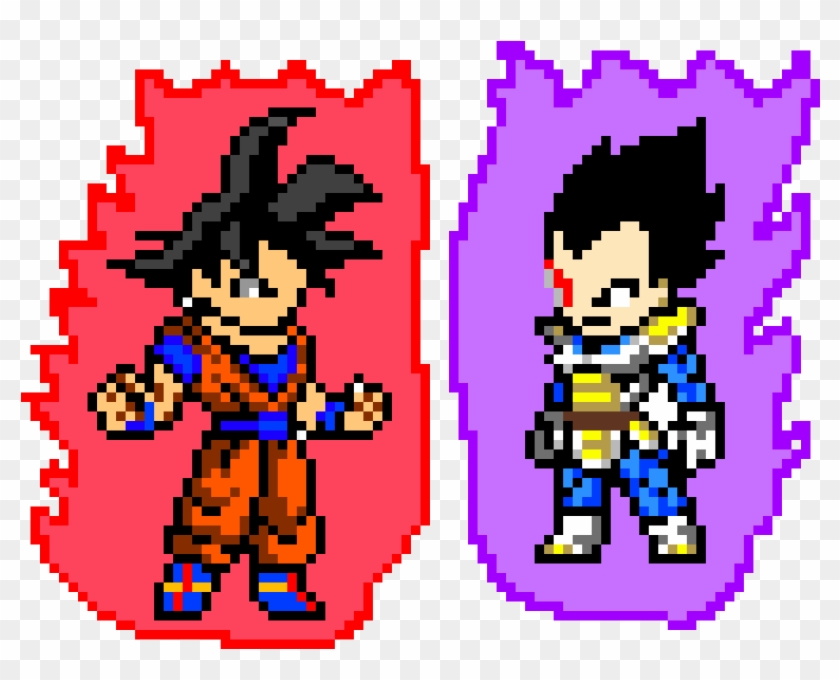 Dragon Ball Z - Goku Pixel Art Clipart #4194176