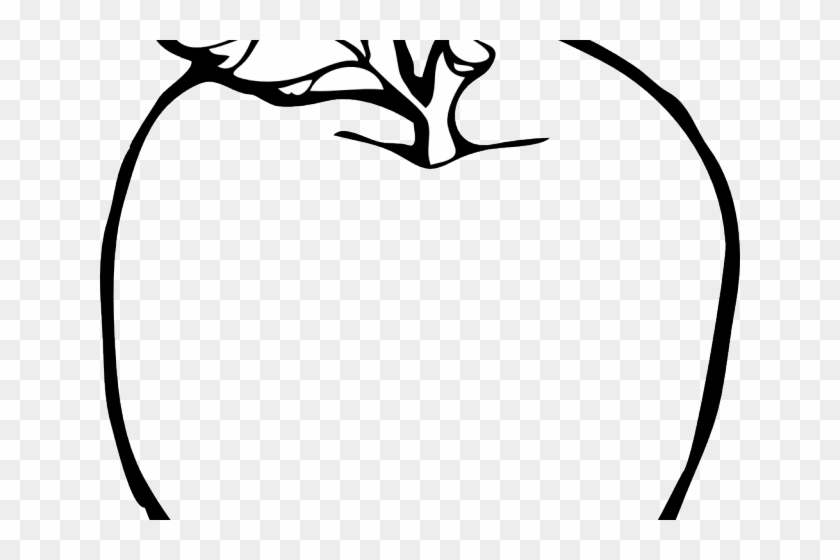 White Apple Cliparts - Apple Clipart For Coloring - Png Download
