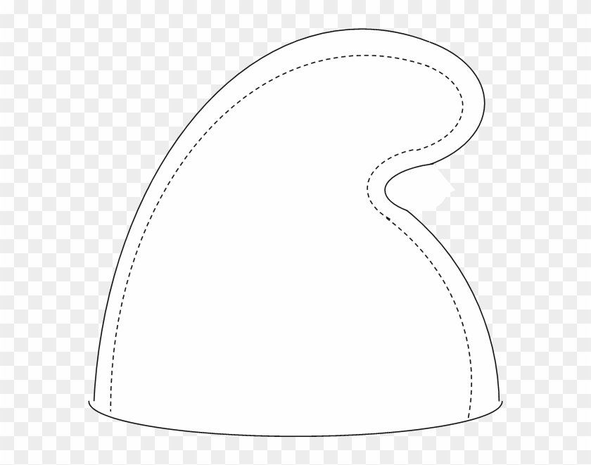 7) Pin The Two Pieces Of Felt Together And Sew About - Smurf Hat Sewing Pattern Clipart