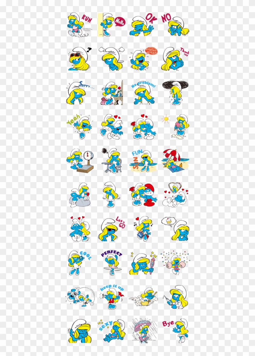 Previous - Smurfs Stickers Line Clipart