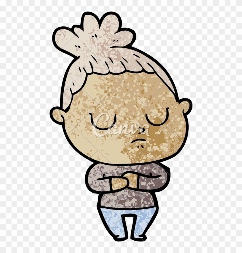 Calm Clipart Calm Woman - Cry Hand Draw - Png Download #4196809