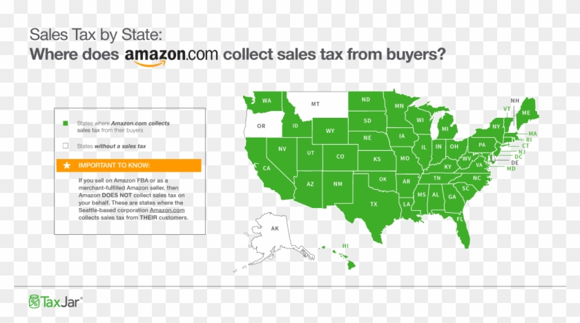 Amazon Sales Tax States - Sales Tax In Usa 2018 Clipart #4197246
