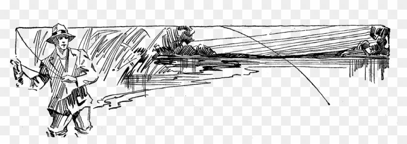 Digital Fishing Border - Transparent Fishing Border Clipart