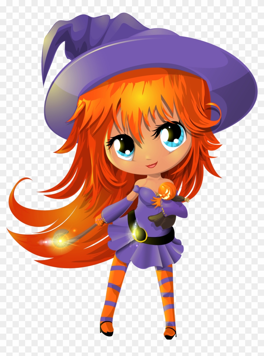 View Full Size - Cute Cartoon Witches Png Clipart