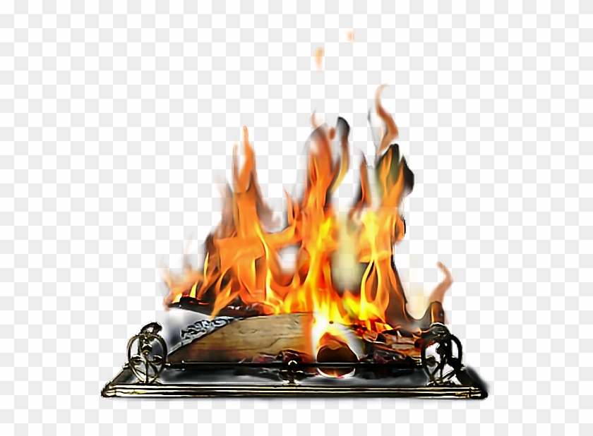 #fuego #fogata - Fireplace Fire Png Clipart