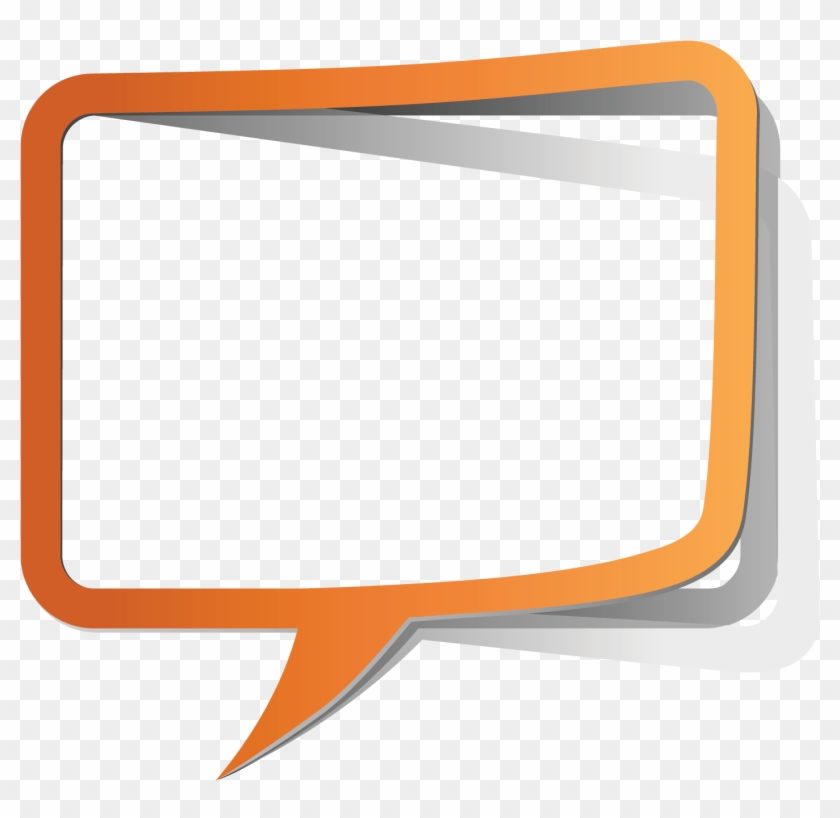 Colorful Speech Bubble Borders - Transparent Orange Chat Bubble Clipart - Png Download