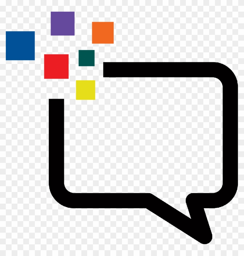 Colored Speech Bubble Blk Clipart