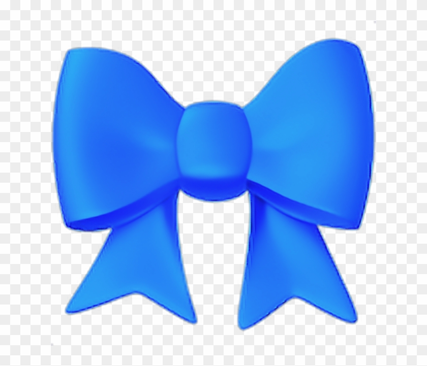 Download freetoedit coloured blue bow emoji blueemoji Black Bow
