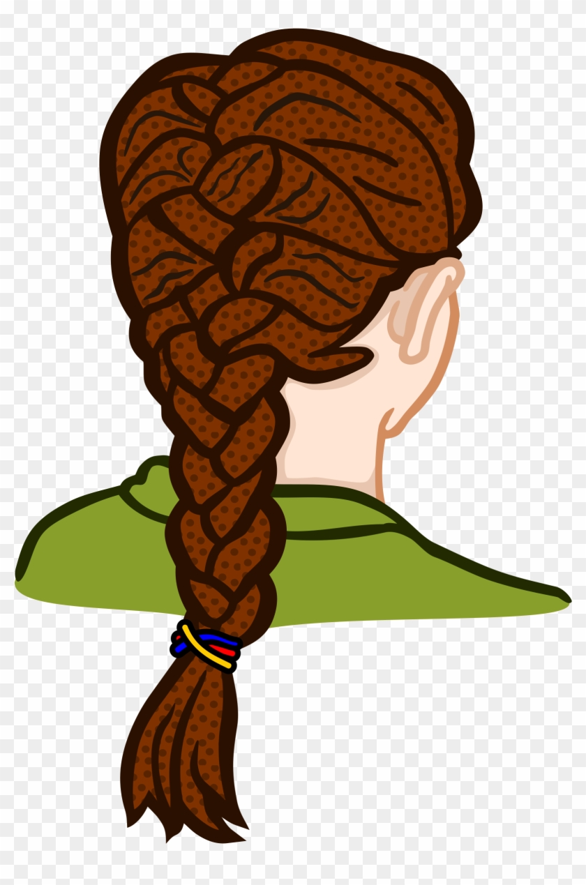 French Braid Icons Png Free And Downloads - Cartoon Hair Braid Clipart #4199150