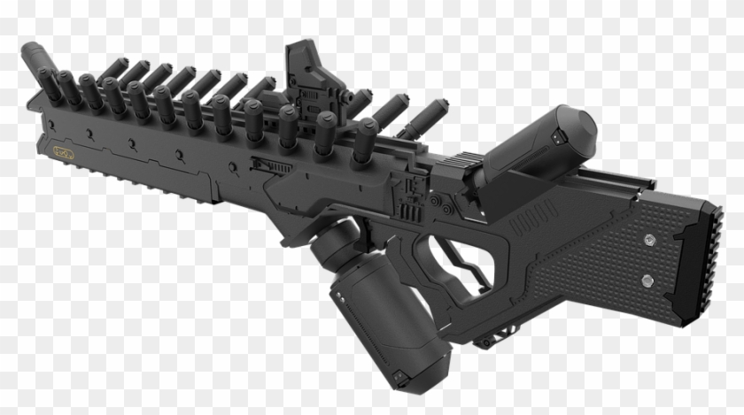 Alien Weapon Riffle Sci Fi District 9 Amr - Firearm Clipart #4199338