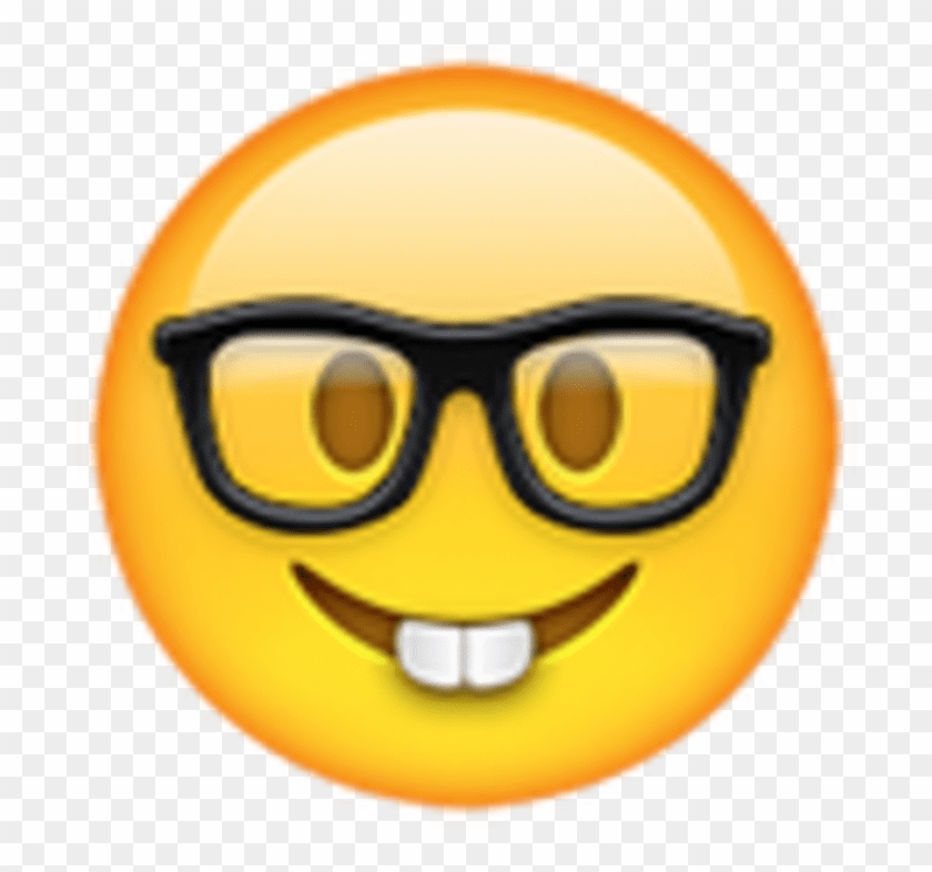 A Nerd Face For When You Do Or Say Something Brilliant - Emoji Geek Clipart #4199488