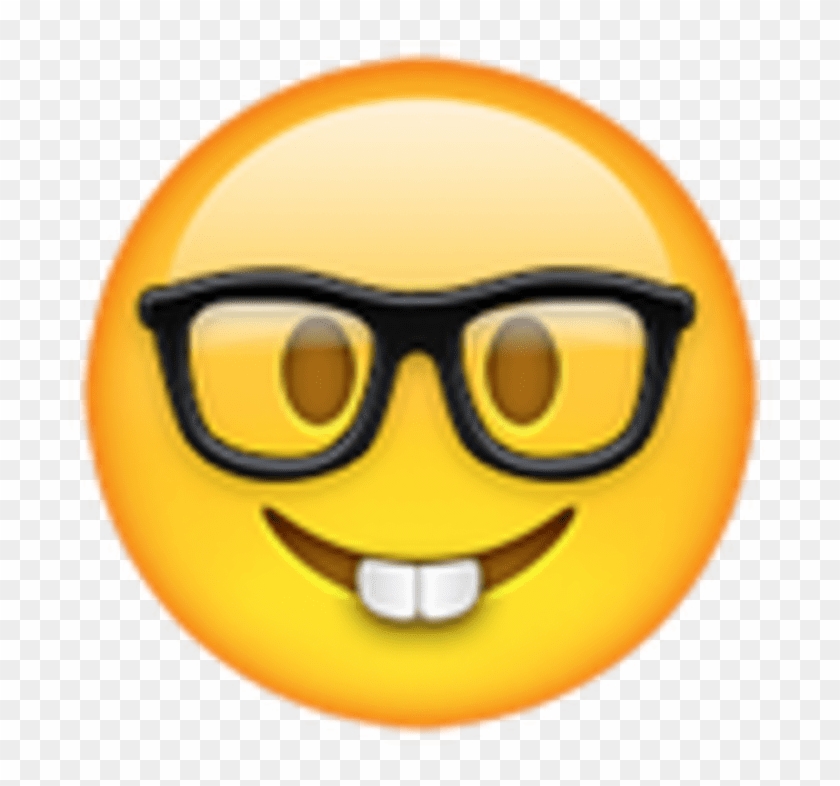 A Nerd Face For When You Do Or Say Something Brilliant - Emoji Geek Clipart #4199488