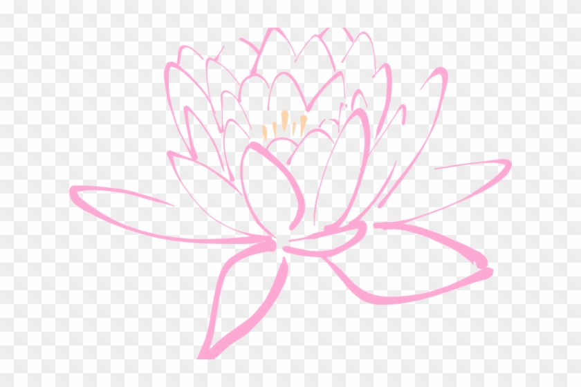Peach Flower Clipart Lotus - Purple Lotus Flower Clipart - Png Download