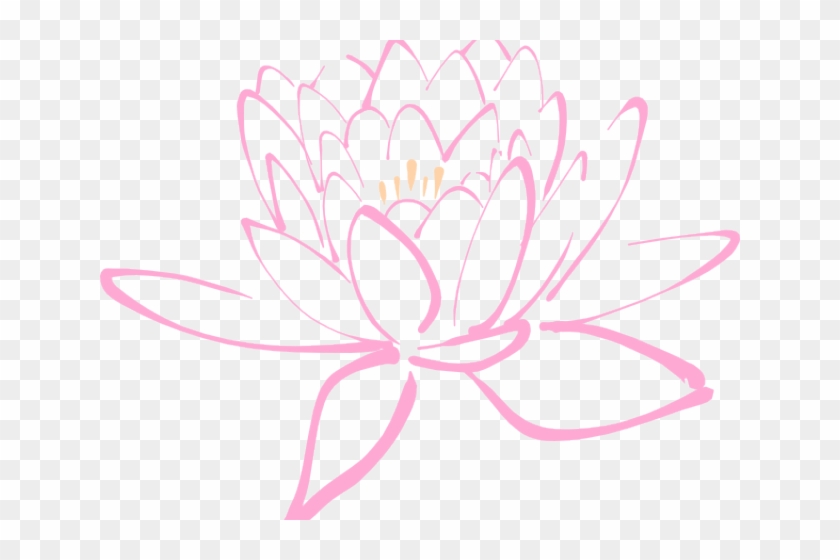 Peach Flower Clipart Lotus - Purple Lotus Flower Clipart - Png Download #4199676