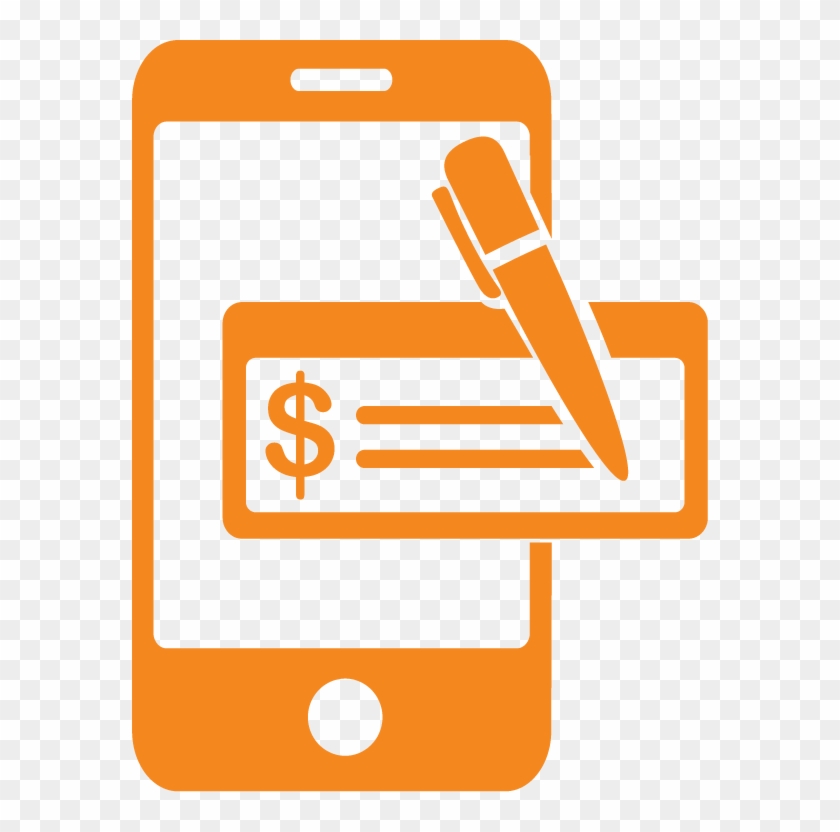 Mobile Check Deposit Clipart #4199706