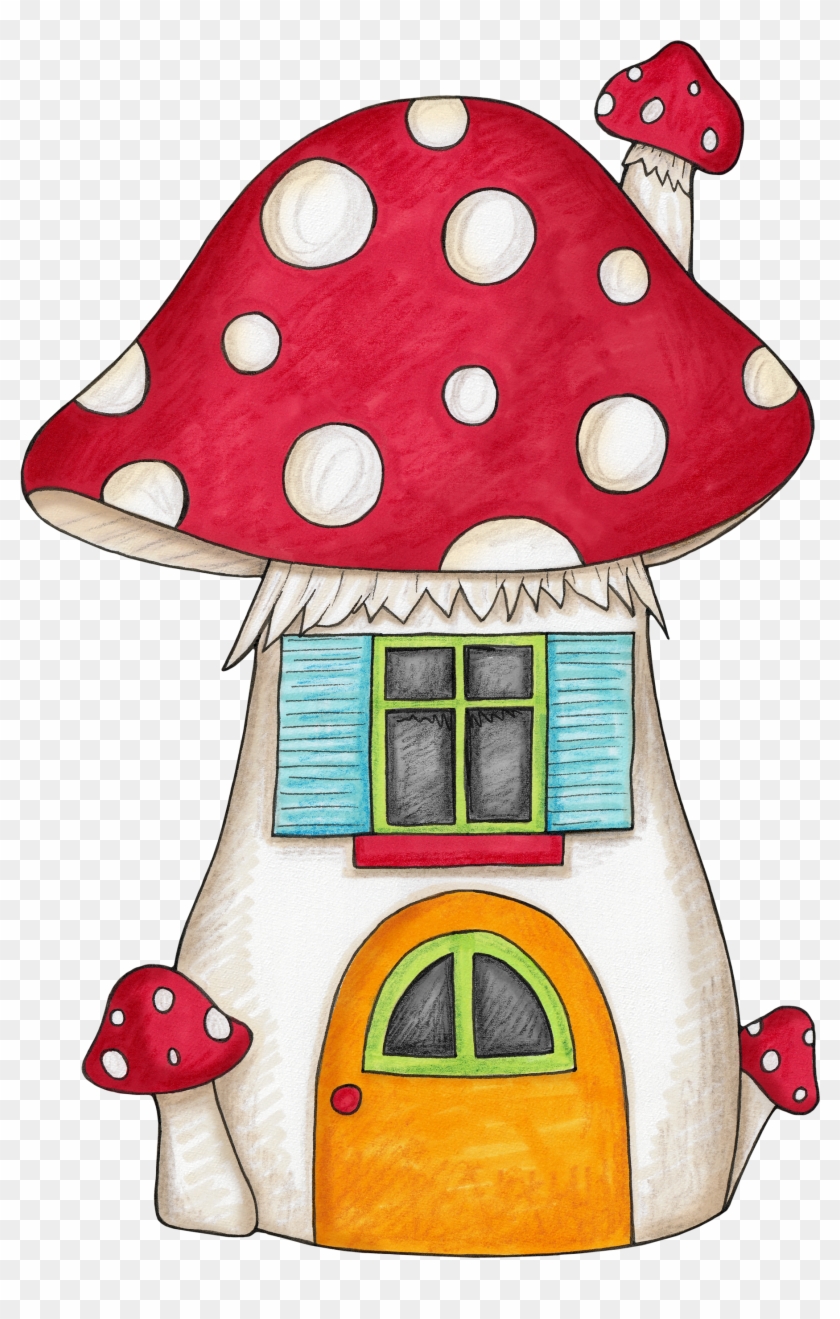 Free Png Download Cartoon Mushroom House Drawing Png - Mushroom House Clipart Transparent Png #420006