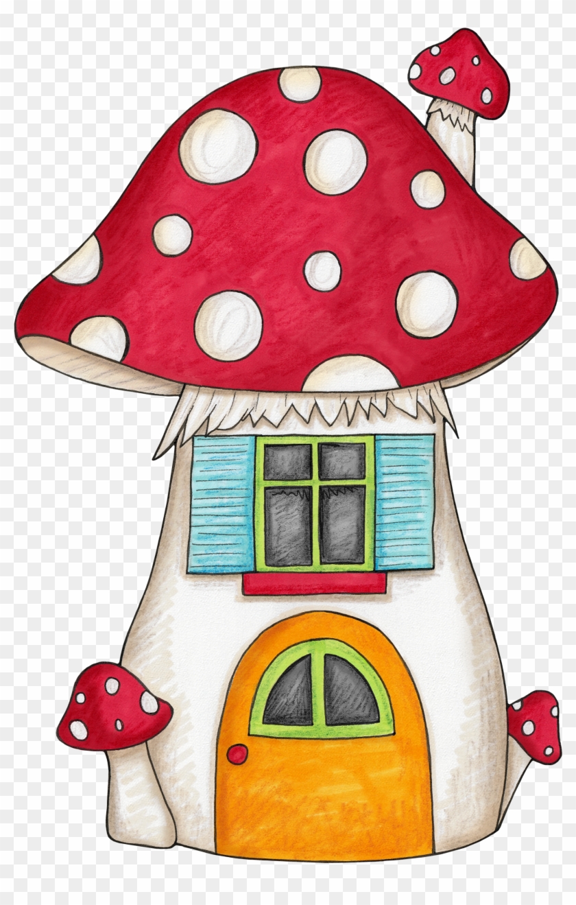 Free Png Download Cartoon Mushroom House Drawing Png - Mushroom House Clipart Transparent Png