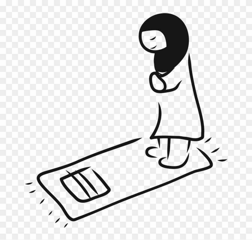 Prayer Hands Clipart 29, Buy Clip Art - Islam Black And White Clipart - Png Download #420489