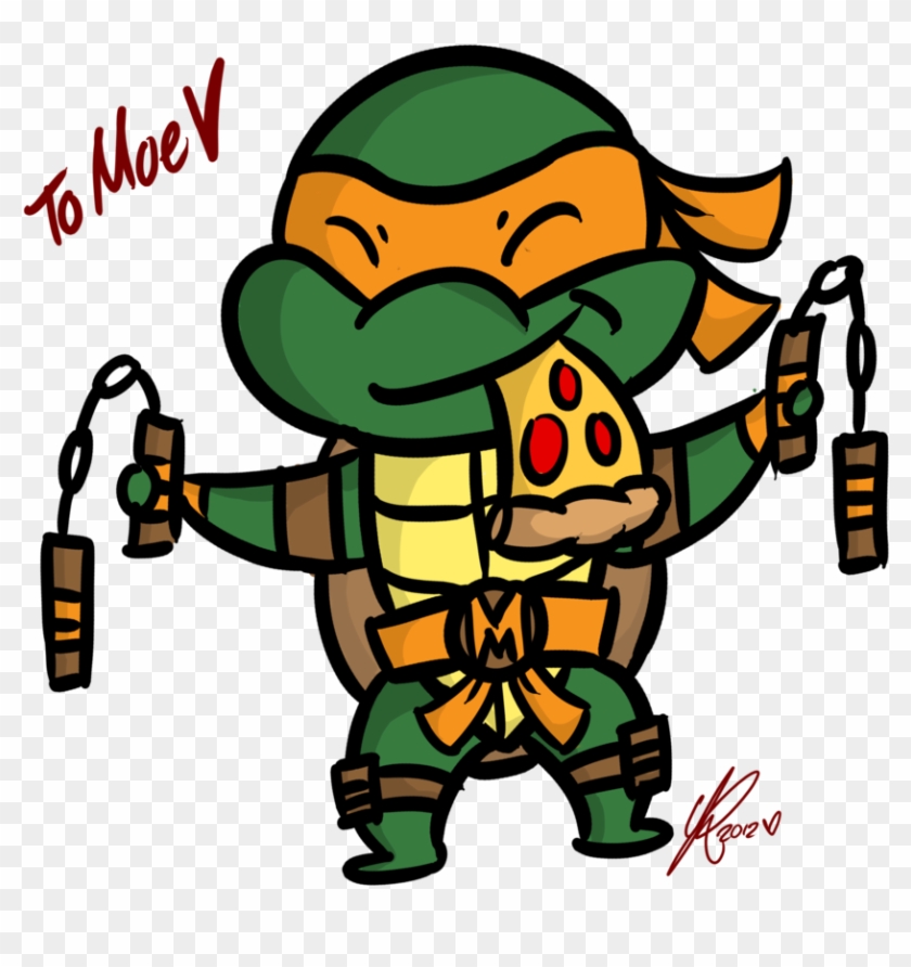 Ninja Turtles Clipart Kawaii - Ninja Turtles Michelangelo Drawings - Png Download #420524