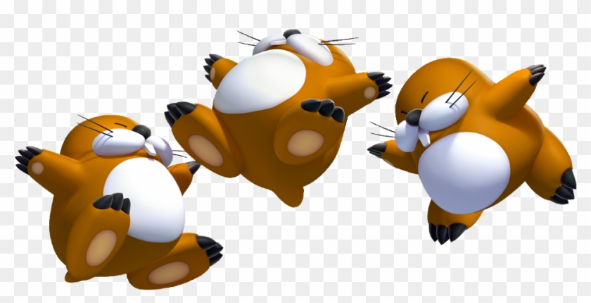 New Super Mario - Monty Mole Mario Party Clipart